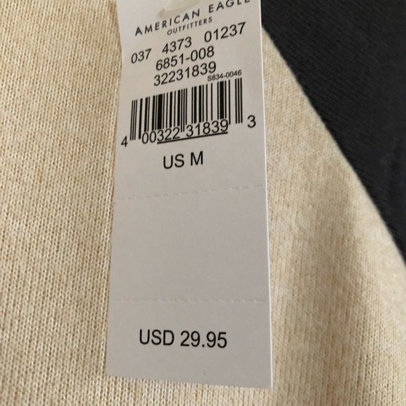 NWT Cream and grey long sleeve shirt from American Eagle. - Picture 2 of 4